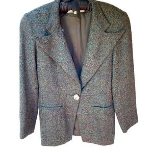 Le Pommier Vintage Blazer Fitted Size L Fully Lined